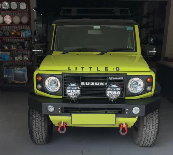 Jimny Front Metal Bumper Type 1 – Mild Steel with Bash Plate Jimny Front Metal Bumper Type 1 – Mild Steel with Bash Plate