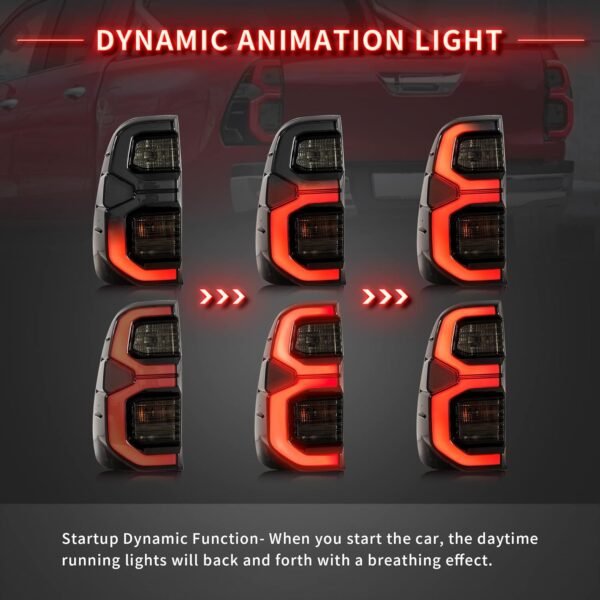 Toyota Hilux Tail Light – LED with Running Indicator (2015–2020 Vigo/Hilux)
