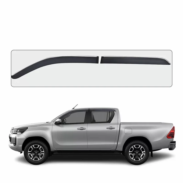 Chrome Line Door Visor for Toyota Hilux Revo 2022 Onwards Chrome Line Door Visor for Toyota Hilux Revo 2022 Onwards
